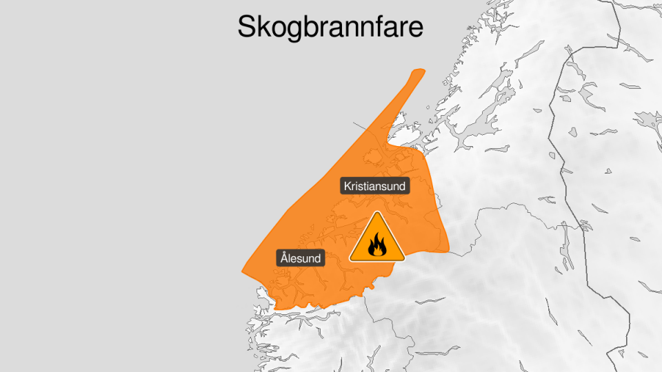 Lenke til artikkel: Varsel fra metrologisk institutt: Stor skogbrannfare, oransje nivå